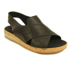 Sesto Meucci Black Leather Sandals 9.5